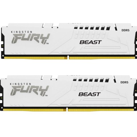 Модуль памяти для компьютера DDR5 64GB (2x32GB) 5200 MHz Beast White Kingston Fury (ex.HyperX) (KF552C36BWEK2-64) - Нулевой остаток (Feed) - Нулевой остаток (Feed)