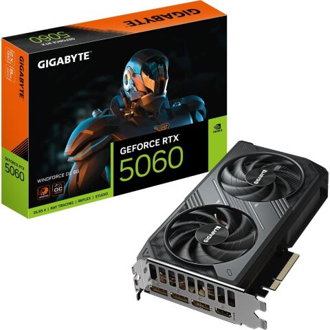 Видеокарта GIGABYTE GeForce RTX5060 8Gb WINDFORCE OC (GV-N5060WF2OC-8GD) - Нулевой остаток (Feed)  - Нулевой остаток (Feed) 
