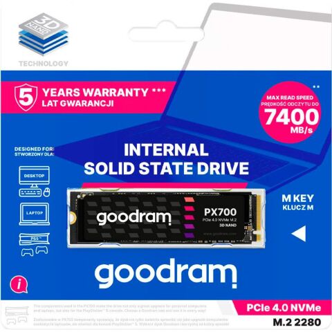 Накопитель SSD M.2 2280 2TB Goodram (SSDPR-PX700-02T-80) - Нулевой остаток (Feed)  - Нулевой остаток (Feed) 