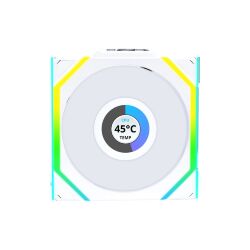 Кулер для корпуса Lian Li Uni Fan SL WIRELESS LCD Reverse, 120-1 (G99.12RSLLCD1W1W.00)
