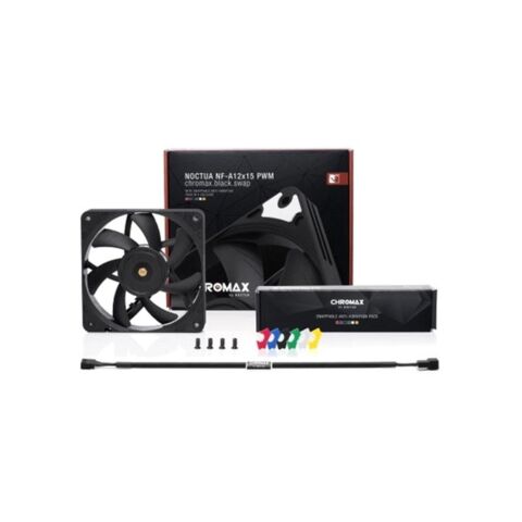 Кулер для корпуса Noctua NF-A12x15 PWM CHROMAX. BLACK. SWAP - Нулевой остаток (Feed) - Нулевой остаток (Feed)
