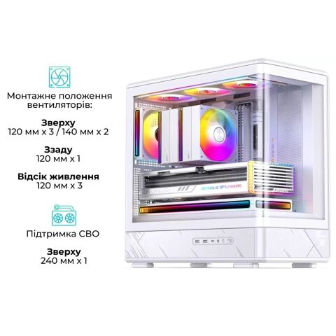 Корпус для ПК JONSBO D200 White - Нулевой остаток (Feed) - Нулевой остаток (Feed)