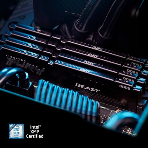 Модуль памяти для компьютера DDR5 32GB (2x16GB) 5600 MHz Beast AM5 Black Kingston Fury (ex.HyperX) (KF556C36BBEK2-32) - Нулевой остаток (Feed)  - Нулевой остаток (Feed) 
