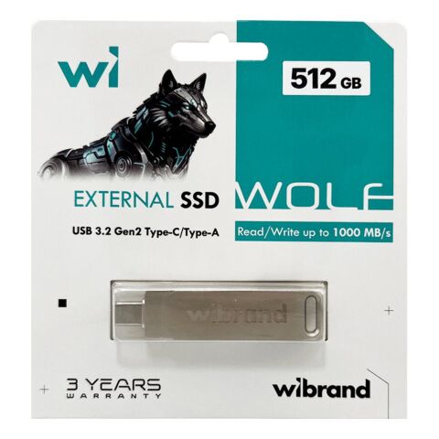Накопитель SSD USB 3.2 512GB Wolf Wibrand (WIEXSSD/WO512GB) - Нулевой остаток (Feed)  - Нулевой остаток (Feed) 
