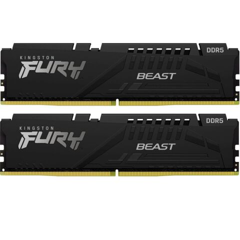 Модуль памяти для компьютера DDR5 32GB (2x16GB) 6000 MHz Beast Black EXPO Kingston Fury (ex.HyperX) (KF560C30BBEK2-32) - Нулевой остаток (Feed)  - Нулевой остаток (Feed) 