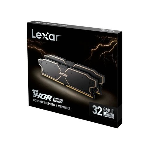 Модуль памяти для компьютера DDR5 32GB (2x16GB) 6000 MHz Thor Black Lexar (LD5U16G60C38LG-RGD) - Нулевой остаток (Feed) - Нулевой остаток (Feed)