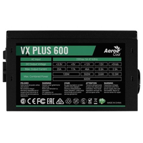 Блок питания AeroCool 600W VX 600 PLUS (VX 600 PLUS) - Нулевой остаток (Feed) - Нулевой остаток (Feed)