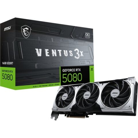 Видеокарта MSI GeForce RTX5080 16GB VENTUS 3X OC PLUS (RTX 5080 16G VENTUS 3X OC PLUS) - Нулевой остаток (Feed)  - Нулевой остаток (Feed) 