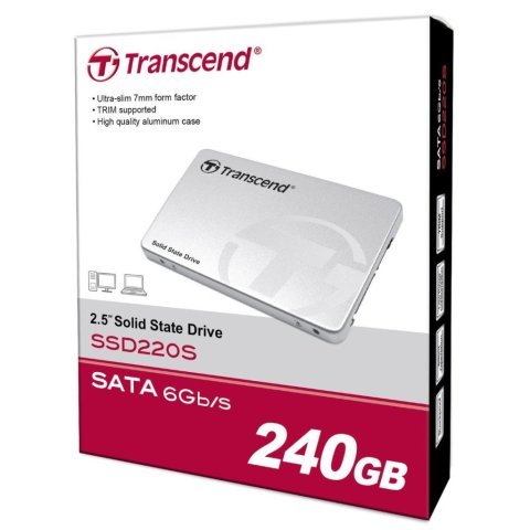Накопитель SSD 2.5" 240GB Transcend (TS240GSSD220S) - Нулевой остаток (Feed)  - Нулевой остаток (Feed) 