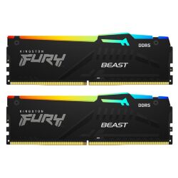 Модуль памяти для компьютера DDR5 32GB (2x16GB) 6000 MHz Beast RGB EXPO Kingston Fury (ex.HyperX) (KF560C30BBEAK2-32)