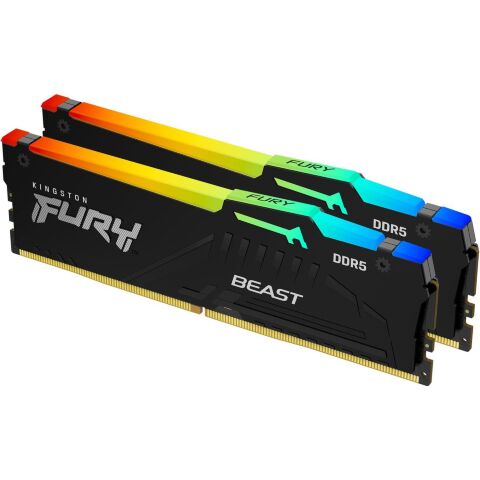 Модуль памяти для компьютера DDR5 32GB (2x16GB) 6000 MHz Beast RGB EXPO Kingston Fury (ex.HyperX) (KF560C30BBEAK2-32) - Модули памяти для компьютера  - Модули памяти для компьютера 