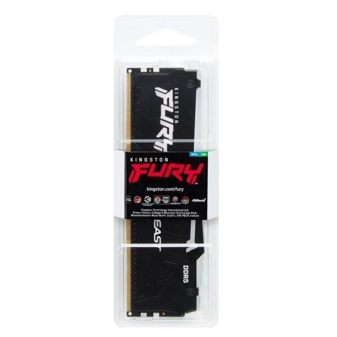 Модуль памяти для компьютера DDR5 16GB 5200 MHz Beast Black RGB Kingston Fury (ex.HyperX) (KF552C40BBA-16) - Нулевой остаток (Feed) - Нулевой остаток (Feed)