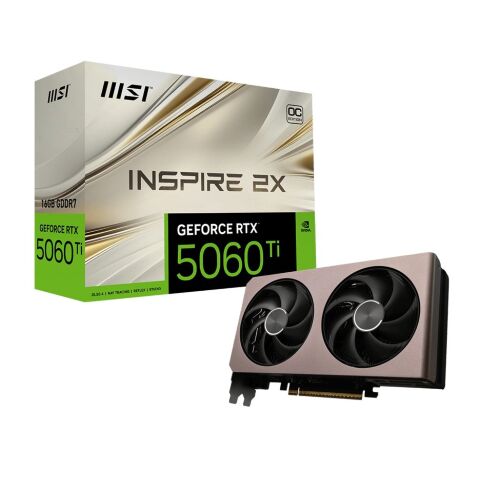 Видеокарта MSI GeForce RTX5060Ti 16Gb INSPIRE 2X OC (RTX 5060 Ti 16G INSPIRE 2X OC) - Нулевой остаток (Feed) - Нулевой остаток (Feed)