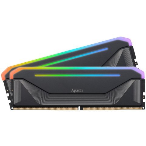 Модуль памяти для компьютера DDR5 32GB (2x16GB) 5200 MHz NOX RGB Black Apacer (AH5U32G52C522NBAA-2) - Нулевой остаток (Feed) - Нулевой остаток (Feed)
