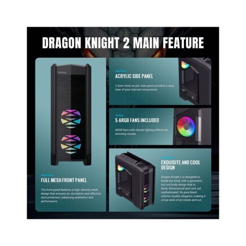 Корпус Gamemax Dragon Knight 2 - Нулевой остаток (Feed)  - Нулевой остаток (Feed) 
