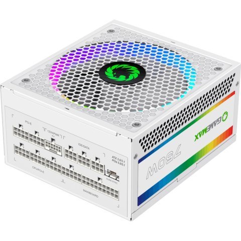 Блок питания Gamemax 750W (RGB 750 PRO WH (ATX3.0/3.1 PCI) - Нулевой остаток (Feed) - Нулевой остаток (Feed)