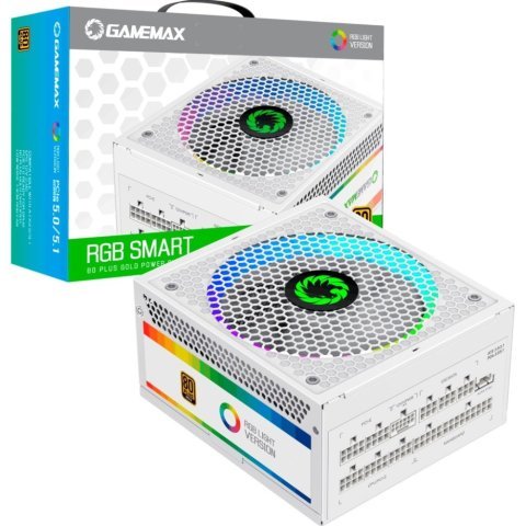 Блок питания Gamemax 750W (RGB 750 PRO WH (ATX3.0/3.1 PCI) - Нулевой остаток (Feed) - Нулевой остаток (Feed)