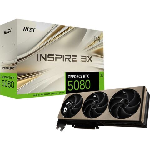 Видеокарта MSI GeForce RTX5080 16GB INSPIRE 3X OC (RTX 5080 16G INSPIRE 3X OC) - Нулевой остаток (Feed) - Нулевой остаток (Feed)