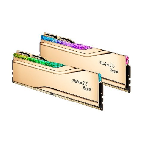 Модуль памяти для компьютера DDR5 32GB (2x16GB) 6000 MHz Trident Z5 Royal Gold G.Skill (F5-6000J2836G16GX2-TR5G) - Нулевой остаток (Feed) - Нулевой остаток (Feed)