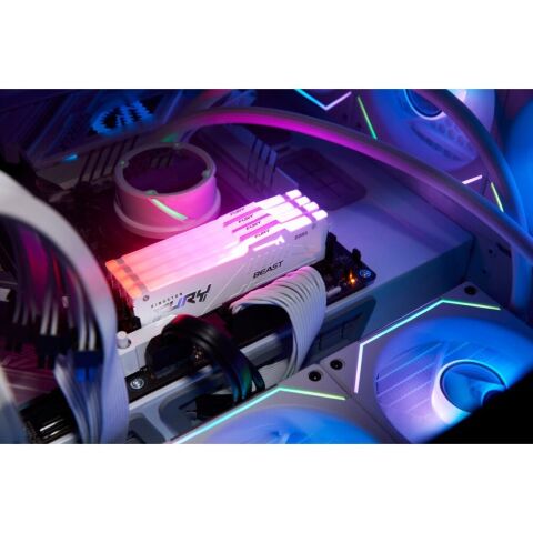 Модуль памяти для компьютера DDR5 32GB 6000 MHz Beast AM5 RGB White Kingston Fury (ex.HyperX) (KF560C36BWEA-32) - Нулевой остаток (Feed)  - Нулевой остаток (Feed) 