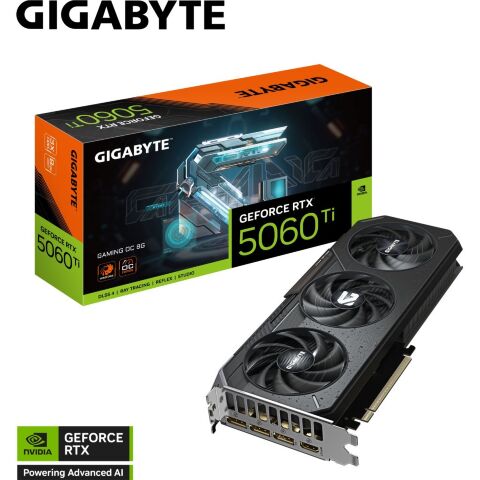 Видеокарта GIGABYTE GeForce RTX5060Ti 8Gb GAMING OC (GV-N506TGAMING OC-8GD) - Видеокарты  - Видеокарты 