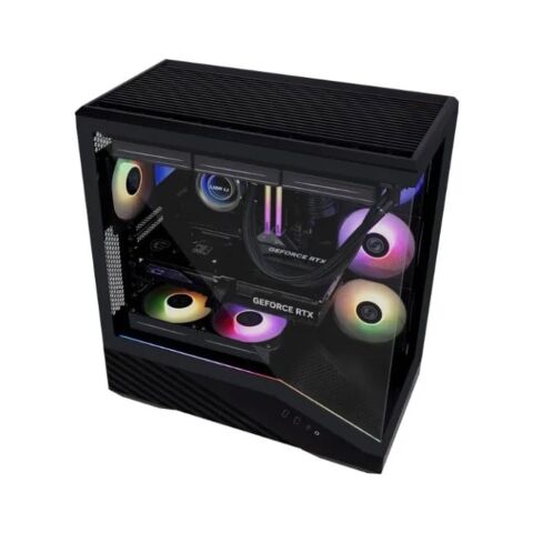 Корпус для ПК Lian Li V100R case with pre-installed four 120mm RGB PWM fan, Black (G99.V100RX.01) - Нулевой остаток (Feed)  - Нулевой остаток (Feed) 
