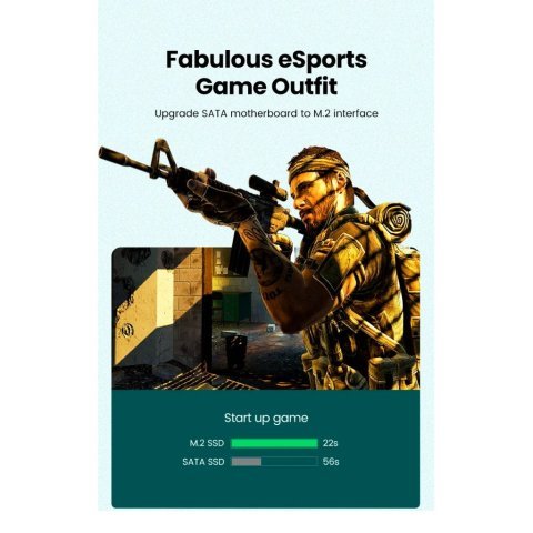 Контроллер Ugreen PCI-E 3.0 for SSD M.2 (NVMe) x4 CM302 (70503) - Нулевой остаток (Feed) - Нулевой остаток (Feed)