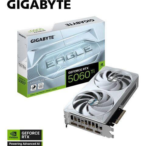 Видеокарта GIGABYTE GeForce RTX5060Ti 8Gb EAGLE OC ICE (GV-N506TEAGLEOC ICE-8GD) - Нулевой остаток (Feed) - Нулевой остаток (Feed)