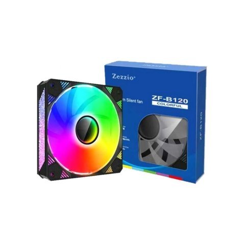 Кулер для корпуса Zezzio ZF-B120 COLORFUL - Нулевой остаток (Feed) - Нулевой остаток (Feed)