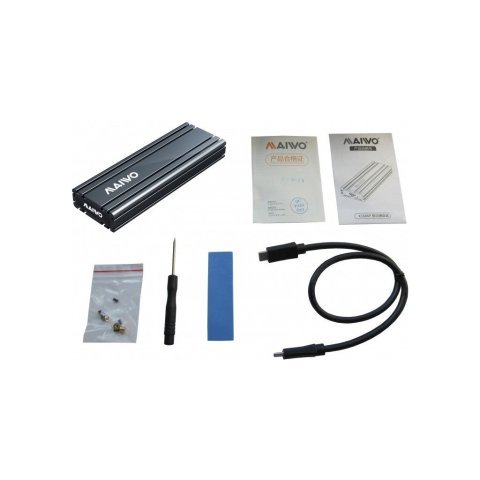 Карман внешний Maiwo M.2 SSD NVMe (PCIe) — USB 3.1 Type-C (K1686P space grey) - Аксессуары к HDD - Аксессуары к HDD
