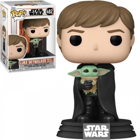 Фигурка Funko Star Wars Mandalorian Luke Skywalker with Grogu Фанко Мандалорец Люк Грогу 482 - -