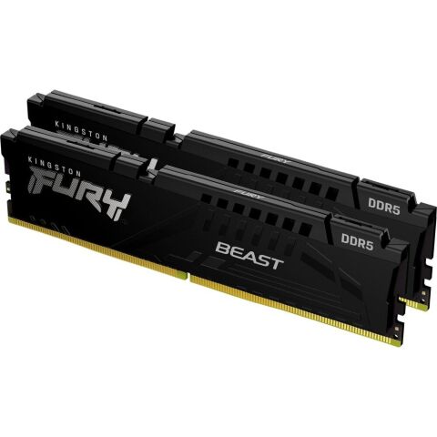 Модуль памяти для компьютера DDR5 32GB (2x16GB) 6400 MHz Beast Black EXPO Kingston Fury (ex.HyperX) (KF564C32BBEK2-32) - Нулевой остаток (Feed)  - Нулевой остаток (Feed) 