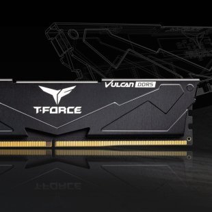 Модуль памяти для компьютера DDR5 32GB (2x16GB) 6000 MHz T-Force Vulcan Black Team (FLBD532G6000HC38JDC01)
