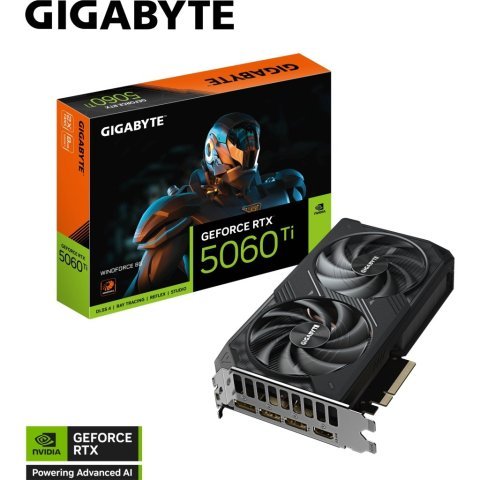 Видеокарта GIGABYTE GeForce RTX5060Ti 8Gb WINDFORCE (GV-N506TWF2-8GD) - Нулевой остаток (Feed) - Нулевой остаток (Feed)