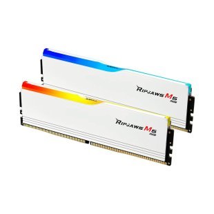 Модуль памяти для компьютера DDR5 64GB (2x32GB) 6400 MHz Ripjaws M5 RGB Matte White G.Skill (F5-6400J3239G32GX2-RM5RW)
