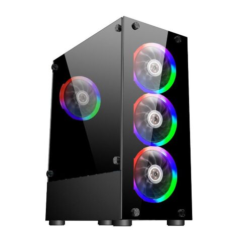 Корпус для ПК 1stPlayer V2-A-BK-4F1 - Нулевой остаток (Feed) - Нулевой остаток (Feed)