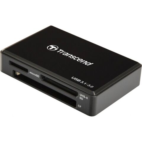 Считыватель флеш-карт Transcend USB 3.1 Gen 1 Type-C SD/microSD/CompactFlash/Memory Stick (TS-RDC8K2) - Кардридеры  - Кардридеры 