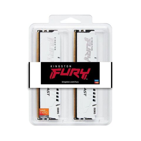 Модуль памяти для компьютера DDR5 32GB (2x16GB) 6000 MHz Beast White EXPO Kingston Fury (ex.HyperX) (KF560C30BWEK2-32) - Модули памяти для компьютера  - Модули памяти для компьютера 