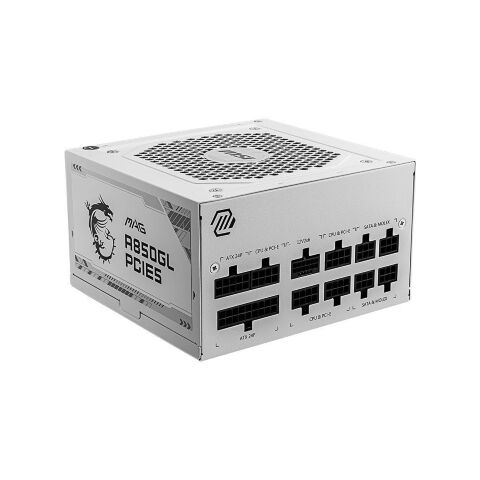 Блок питания MSI 850W (MAG A850GL PCIE5 WHITE) - Нулевой остаток (Feed) - Нулевой остаток (Feed)