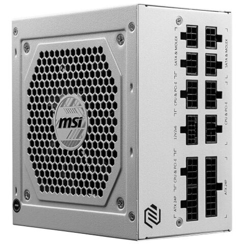 Блок питания MSI 850W (MAG A850GL PCIE5 WHITE) - Нулевой остаток (Feed) - Нулевой остаток (Feed)