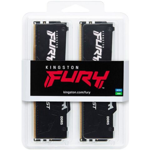 Модуль памяти для компьютера DDR5 64GB (2x32GB) 6000 MHz Beast RGB EXPO Kingston Fury (ex.HyperX) (KF560C30BBEAK2-64) - Модули памяти для компьютера - Модули памяти для компьютера