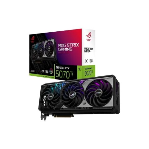 Видеокарта ASUS GeForce RTX5070 Ti 16GB ROG STRIX OC GAMING (ROG-STRIX-RTX5070TI-O16G-GAMING) - Нулевой остаток (Feed) - Нулевой остаток (Feed)