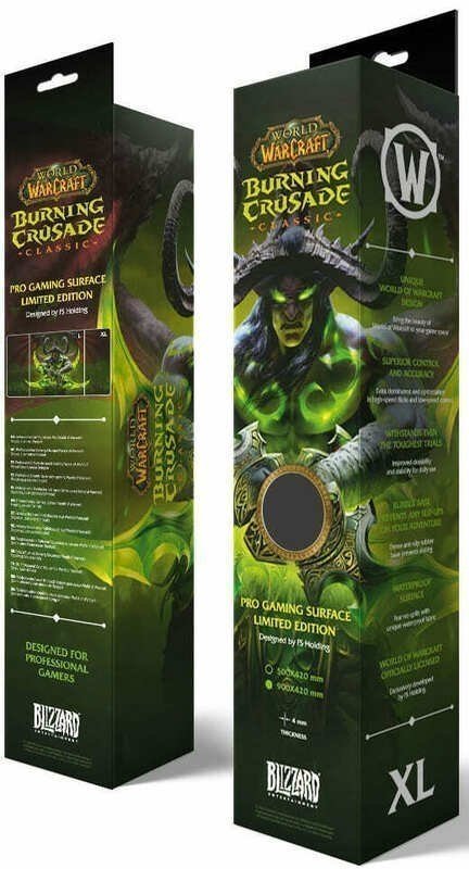 Килимок ігрова поверхня Blizzard World Of Warcraft Gaming Desk Mat Burning Crusade Illidan XL Іллідан (90*42 cm) -   -  