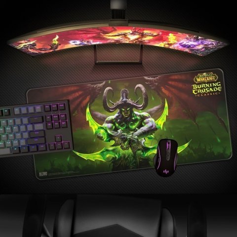 Килимок ігрова поверхня Blizzard World Of Warcraft Gaming Desk Mat Burning Crusade Illidan XL Іллідан (90*42 cm) -   -  