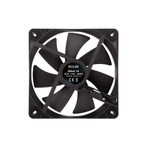 Кулер для корпуса Gelid Solutions Silent 14 Black 140 mm (FN-PX14-11) - Нулевой остаток (Feed) - Нулевой остаток (Feed)