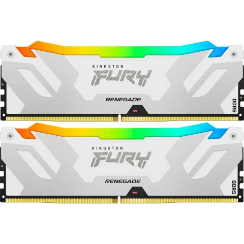 Модуль памяти для компьютера DDR5 64GB (2x32GB) 6400 MHz Renegade RGB White XMP Kingston Fury (ex.HyperX) (KF564C32RWAK2-64) - Нулевой остаток (Feed) - Нулевой остаток (Feed)