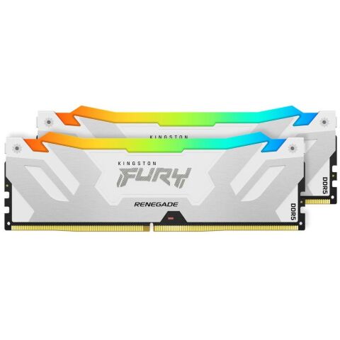 Модуль памяти для компьютера DDR5 64GB (2x32GB) 6400 MHz Renegade RGB White XMP Kingston Fury (ex.HyperX) (KF564C32RWAK2-64) - Нулевой остаток (Feed) - Нулевой остаток (Feed)
