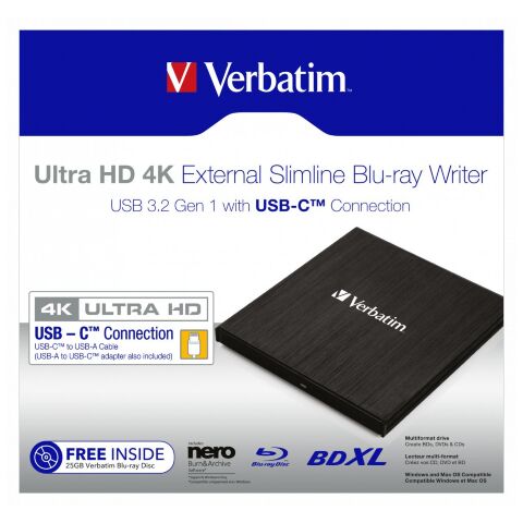 Оптический привод Blu-Ray Verbatim 43888 - Нулевой остаток (Feed) - Нулевой остаток (Feed)