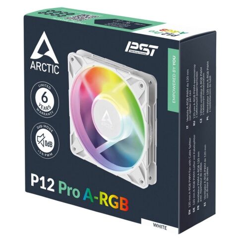 Кулер для корпуса Arctic P12 PRO A-RGB WHT (ACFAN00311A) - Нулевой остаток (Feed)  - Нулевой остаток (Feed) 