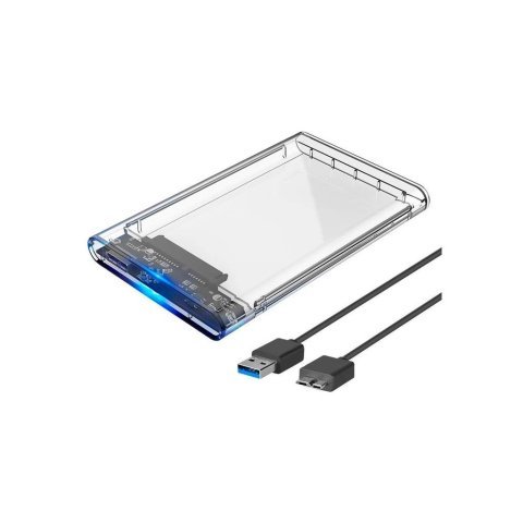 Карман внешний Dynamode 2.5" SATA HDD/SSD USB 3.0 Transparent (DM-CAD-25316) - Нулевой остаток (Feed)  - Нулевой остаток (Feed) 